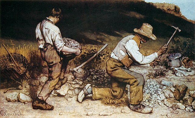 Gustave Courbet, The Stone Breakers, Oil on canvas, 1849